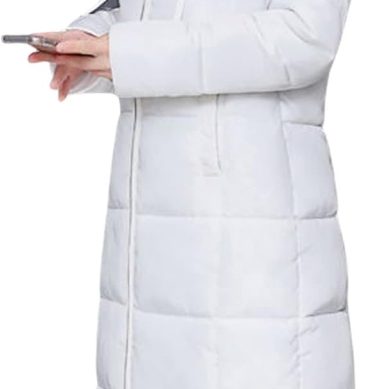 Women Hooded Long Puffer Jacket Padded Down Alternative Winter Coat Outwear