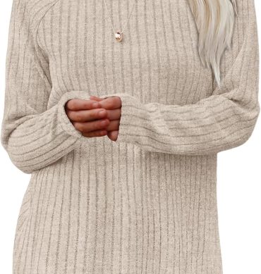 Long Sleeve Shirts for Women Tunic Tops for Women Loose Fit Dressy Crew Neck Pullover Basic Sweaters for Women